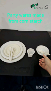 Biodegradable Disposable Partywares Plate / Bowl / Cup / Cutlery/Chopsticks - Corn-starch Eco Friendly