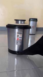 Tempat Sampah Injak dan Open Stainless Plast 6L/10L (BEE BIN) Napolly