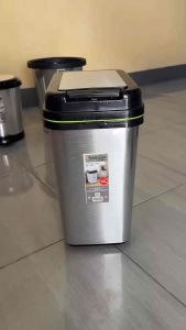 Tempat Sampah Push 12L Stainless Plast (BEE BIN) Napolly