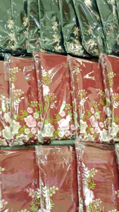 Bakal baju kurung bordir motif Suji Belah