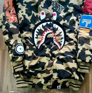 Jaket Varsity Bape WGM Premium waterproof Fulltag