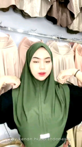 JILBAB INSTAN BERGO JERSEY NON PET UK L Kerudung Bergo malay Jersey premium