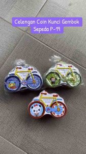 Celengan Coin Kunci Bergembok Motif Sepeda P-19