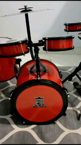 (COD)drum latihan anak ukuran 12inc usia 2-10tahun +nama anak