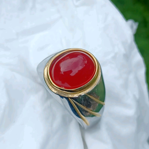 CINCIN BATU AKIK RED BARON SIZE KANTORAN