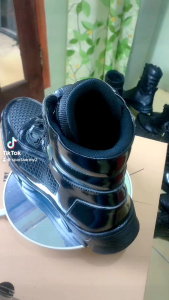sepatu tactical tali putar mengkilap 003 aleus