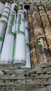 Wallpaper Dinding Sticker Motif Cakra Gold Ukuran 45cmx10m