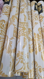 WALLPAPER DINDING MOTIF BATIK GOLD PANJANG 10M45CM