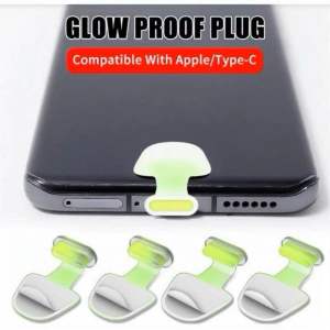 (Thế hệ mới) Nút Bịt Cổng Sạc Type-C Bằng Silicon Dạ Quang Chống Bụi Bẩn Bảo Vệ Lỗ Cắm Sạc Điện Thoại