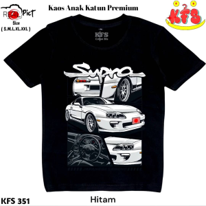 KFS 351 Baju Kaos Anak Mobil Toyota Supra Laki-laki Perempuan Bahan Katun