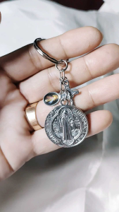 St. Benedict and Amulets in One Keyholder for All Season Souvenir