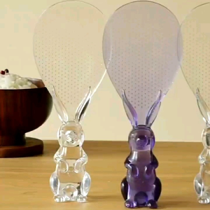Centong Nasi Standing Rabbit Sendok Anti Lengket Tahan Panas Bening Alat Dapur