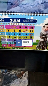 kalendar meja (hard stand)