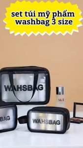 Set 3 Túi Đựng Mỹ Phẩm Đồ Trang Điểm Đi Du Lịch Cá Nhân Chống Thấm Nước Washbag Tiện Lợi Nhiều Kích Thước