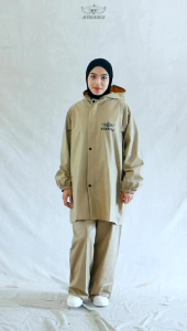 Jas Hujan Setelan jaket Celana Pria Wanita Bahan Sangat Tebal By ATHARIZ