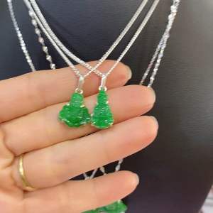 Vòng cổ bạc s925 mic mặt Phật Bà Phật Di Lặc bình an vui vẻ may mắn cho bé yêu