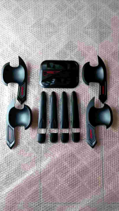 Paket Outer handle tank cover Sigra hitam doff fullset tahun 2016 s/d 2023