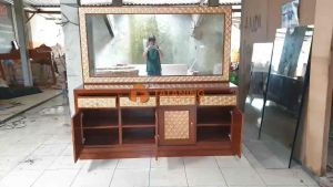 (WAJIB BACA DESKRIPSI) MEJA RIAS MINIMALIS JARIK KAYU JATI FINISHING UKIR MEWAH KONSUL MEJA DINDING BUFFET DEKORASI TUANG INTERIOR TATANING FURNITURES JEPARA