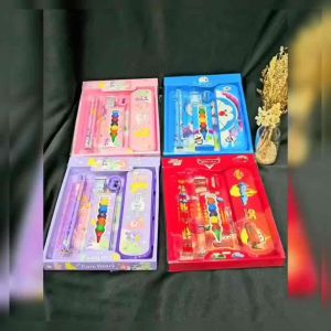 7IN1 ALAT TULIS SEKOLAH / SET KOTAK PENCIL CRAYON PENGGGARIS PENGHAPUS RAUTAN PENSIL / SET ALAT TULIS KARAKTER / CUTE STATIONARY SET / SBX5314