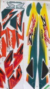 Tem nova dash 2001 xanh cam trắng tem dán xe nova Tem Xe Honda Chất Lượng Cao Phụ Tùng Thay Thế Cho Nova Dash - Lazada