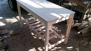 Meja makan kayu jati belanda