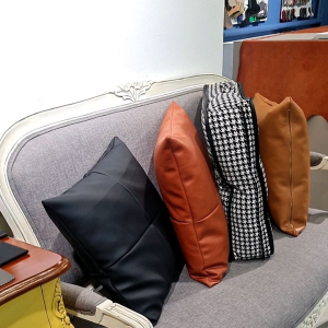 SQUARE PILLOW CUSHION LEATHER ITALIAN PU BANTAL FOR SOFA CAR HOME DECORATION