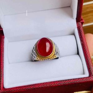 CINCIN BATU AKIK REDBARON ASLI BATU SUPER MEWAH