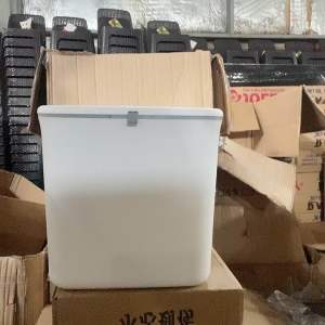 9L Trash Can with Cover Wall Mounted Hanging Trash Bin Bathroom Hanging Slide Garbage Recycle Bin