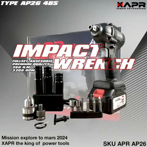APR impact wrench type ap84+ 550nm baterai 88v standart fullset accecoris lxt 10cell