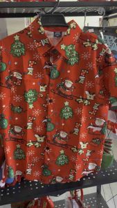 (พร้อมส่งอยู่ไทย) เสื้อเชิ้ตเด็ก ลายซานต้าครอส คริสต์มาส