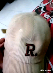 T.I - Topi Bisbol Anak Inisial Huruf Letter R A Corduroy Polos Baseball Hat Import