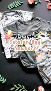 HEMAT PAKET Lahiran 36 Pcs Perlengkapan Bayi Baru lahir Seri Abu Baju Bayi Laki Laki Perempuan