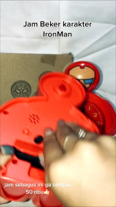 Jam Beker Karakter / Jam Weker Alarm mini Beep Spiderman Iron Man Capt