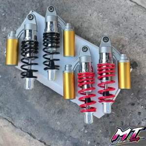 โช๊คหลังนูโว My/Mx ตัวเก่า โชว่าสตัทเหล็ก ความสูง 270 มิล แถมสติ้กเกอร์โชว่า มีประกันรั่วซึมให้