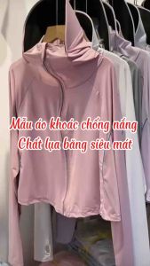 Áo khoác chống nắng nữ chất lụa băng co giãn viền sườn chống tia UV