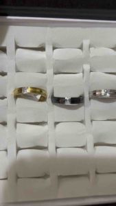 Cincin Pria Wanita Single Tunangan Nikah Kawin Zirconia P-8