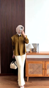 Andini Blouse Shakila Premium Atasan Wanita Polos
