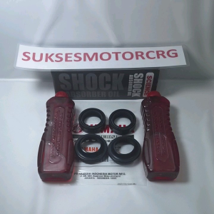 Paket seal shock depan seal tutup abu dan oil oli shock motor mio sporty fino xride fino all matic
