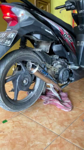 Knalpot racing DOS untuk motor beat/vario/scoopy/genio/ALL HONDA MATIC.
