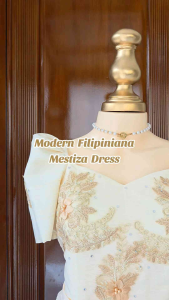 Modern Filipiniana Mestiza for Women | Venushia Fabric w/ Layered Cloth