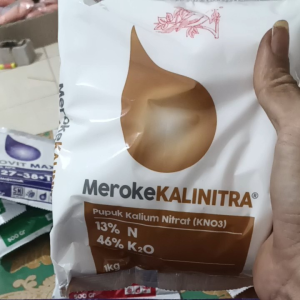 PUPUK KNO3 MEROKE KALINITRA 1 KG N 13% KALIUM 46% Pupuk Berbentuk Kalium Kristal