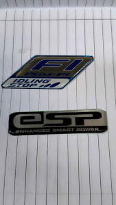 PAKET emblem sticker logo PGM FI idling stop dan ESP original