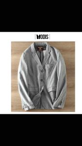 สูทลินิน เสื้อนอกผ้าลินิน เสื้อสูทลินิน แบรนด์ MODIS CASUAL 🍁 Rusia (Jk630)