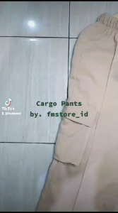 CELANA CARGO PANTS HIGHWAIST LOOSE - SWEATPANTS CARGO WANITA