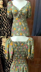 dress daster tali serut rayon printing premium