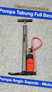 (BUBBLEWRAP) POMPA ANGIN BAN BESAR TABUNG BESI + METER