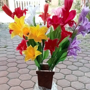 bunga lili artificial tinggi 100cm
