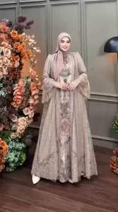 Sean Luxury Dress Lebaran / Dress Pesta Lebaran Wanita Lengan Terompet