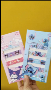 (Ready Stock)Modern Super Thin Waterproof Breathable First aid Plaster Bandage 1 box 5 pcs with Sanrio Stitch Cute Cartoon Designs for Kids.