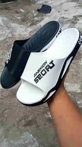 sandal selop pria  casual  terbaru import sandal slip on lentur empuk